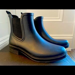 Jcrew Chelsea Rain boots, black, size 7
